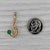 2010s 0.35ct Emerald Drop Pendant 18k Yellow Gold Round Solitaire For Sale - Image 5 of 5
