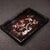 Dark Wood Tea Tray With Mother-of-Pearl Bird and Floral Inlay For Sale - Image 4 of 10