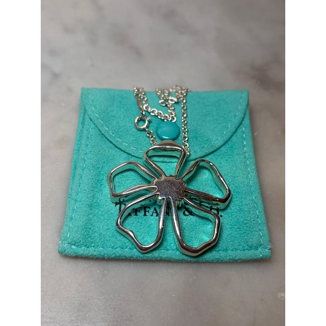 Tiffany & Co. Sterling Silver Daisy Flower Pendant Necklace 24.59g For Sale - Image 6 of 6