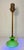 Antique Brass Green Blacklight Glowing Vaseline Glass Electric Table Lamp For Sale - Image 4 of 11
