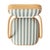 Dorine Striped Performance Linen & Rattan Dining Armchair, Mint Green For Sale In Los Angeles - Image 6 of 9