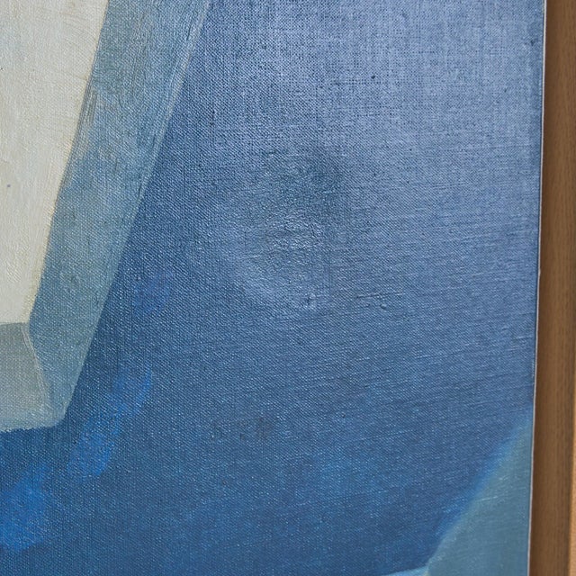 1960s French Acrylic on Canvas Surrealism Painting, 1963 For Sale - Image 5 of 11