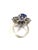 Gemstone Bochic "Capri" Natural Tanzanite & Diamonds Vintage Retro Ring Set In 18K & Silver For Sale - Image 7 of 18