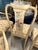 Beige Early 20th Century Set of 8 Painted Chippy Dining Chairs with Needlepoint Floral Seats For Sale - Image 8 of 18