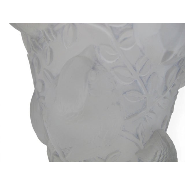 Rene Lalique France St Francois Frosted Crystal Bird Vase For Sale - Image 9 of 18