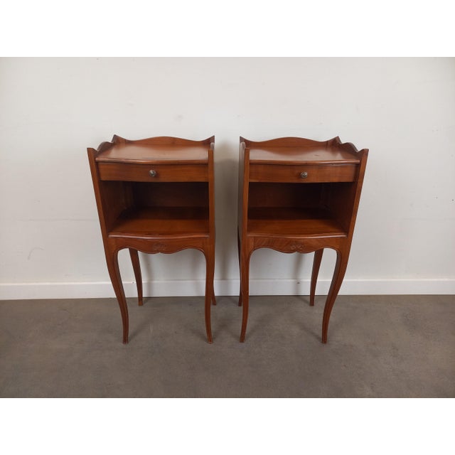 Louis XV Style Bedside Tables, 1950s, Set of 2 For Sale - Image 15 of 17
