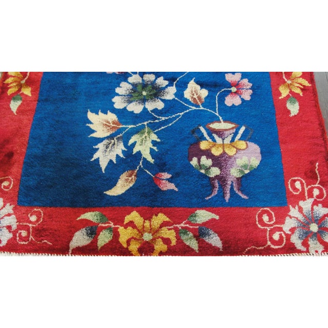 Antique Chinese Art Deco Rug-3' X 5'10" For Sale In Chicago - Image 6 of 9