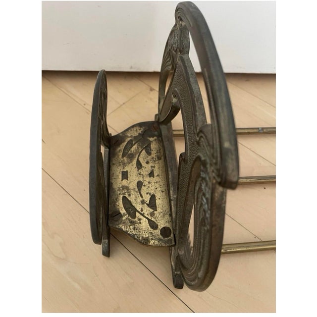 Vintage Art Nouveau Ladies Lady Metal Book Rack Letter Paper Holder Judd Style For Sale - Image 9 of 12