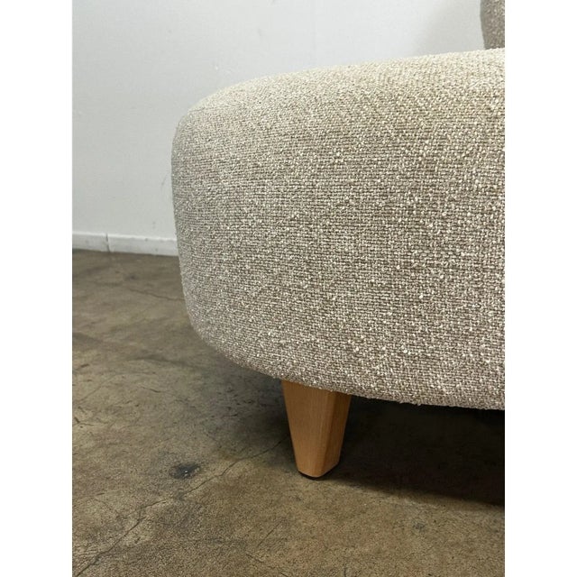 Textile Made to Order Kidney Loveseat Sofa For Sale - Image 7 of 11