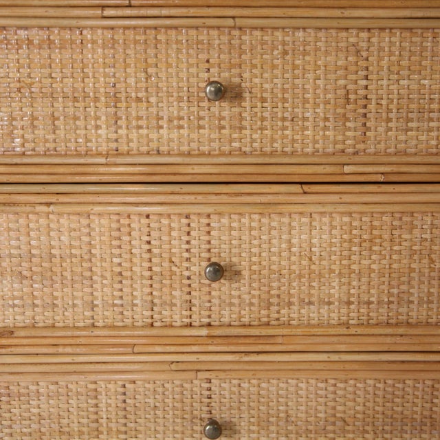 Palm Tree Sideboard in Rattan and Raffia For Sale - Image 10 of 18