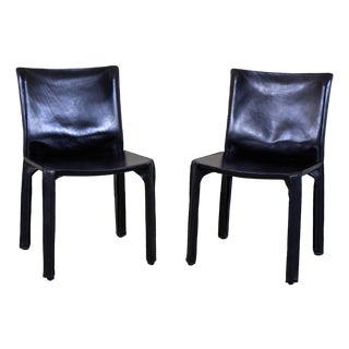 CAB 412 Chairs by Mario Bellini for Cassina, 1980s, Set of 2 For Sale