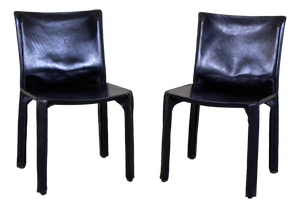CAB 412 Chairs by Mario Bellini for Cassina, 1980s, Set of 2