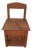 Small Rustic Work Chair in Chestnut Wood For Sale