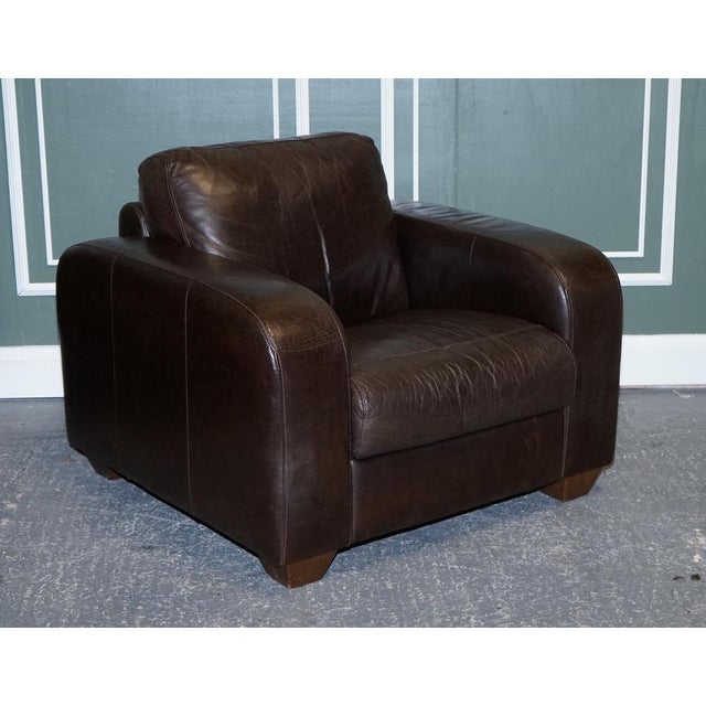 Vintage Brown Leather Armchairs from Sofitalia, Set of 2 For Sale - Image 4 of 12