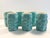 Mid-Century Modern Vintage MCM Ceramic Serving Pitcher and Drinks Glasses, Celadon Fruit Relief Pattern For Sale - Image 3 of 9