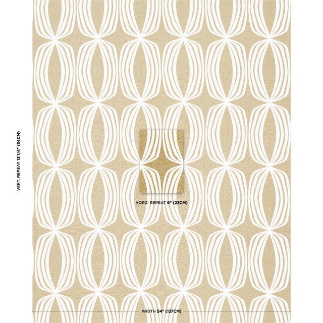 Screen-printed by hand on a 100% linen ground, Fontana is a graphic large-scale hourglass stripe with marvelous rhythm and...