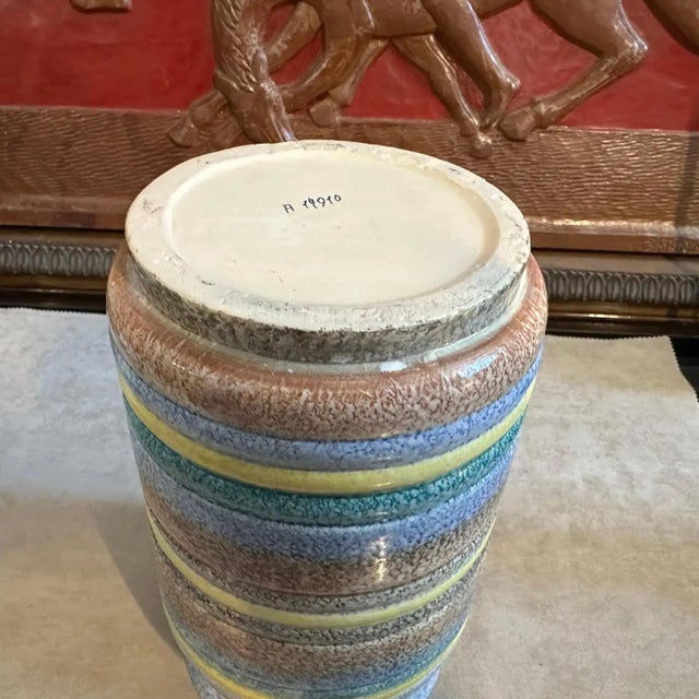 1930s Art Deco Futurist Italian Ceramic Vase by Ceramiche Di Albisola For Sale - Image 10 of 12