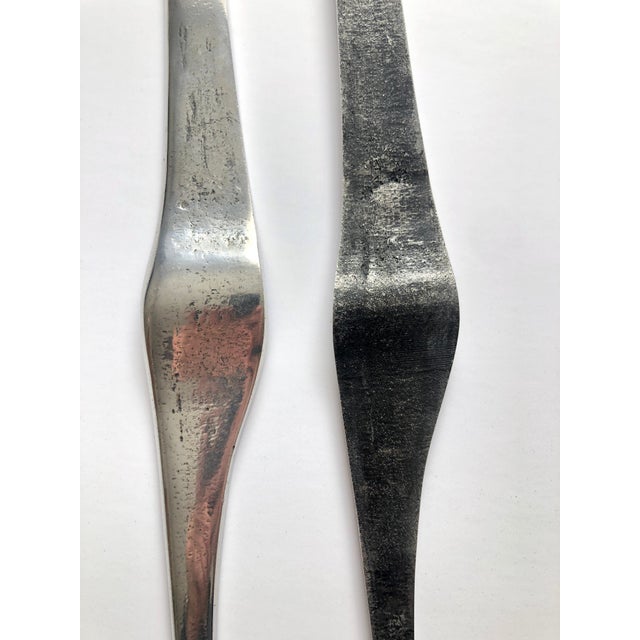 Aharon Bezalel, Aharon Bezalel Israeli Modernist Sculpture 2 Parts Minimalist Aluminum or Steel, 1979 For Sale - Image 9 of 14