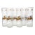 Equestrian Frosted and Gold Drink Glasses Cavalcade by Libbey Galloping Horses For Sale
