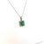Natural Emerald Diamond Necklace 18" 14k WG 2 TCW Certified For Sale - Image 11 of 11