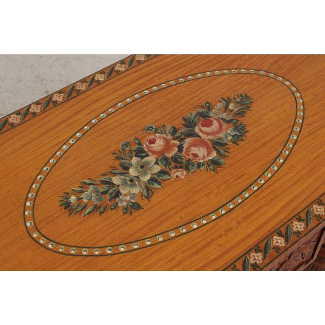 Maitland Smith Adams Satinwood 1 Drawer Console Table For Sale - Image 13 of 18