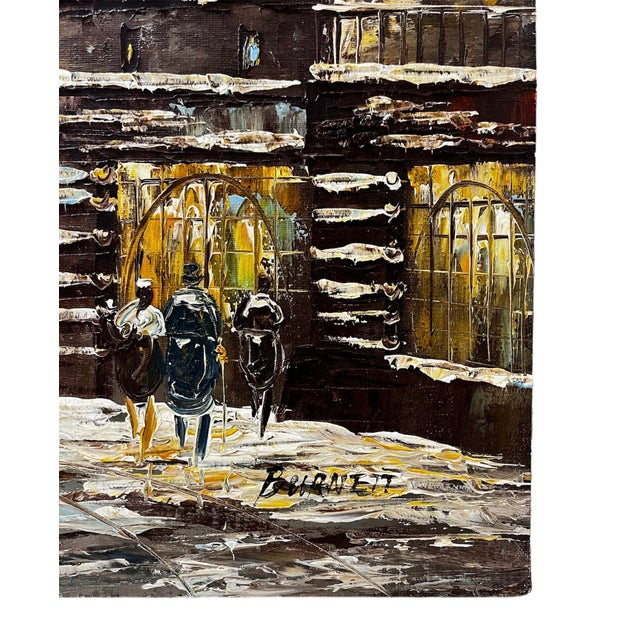 French 1970s Vintage Paris Street Scene Oil Painting For Sale - Image 3 of 4