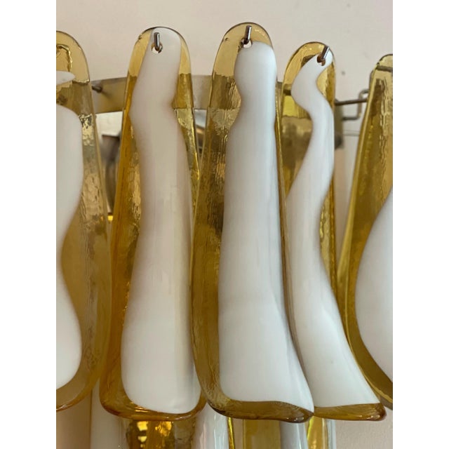 Glass Small Amber Murano Glass Flamingo Chandeliers, Set of 3 For Sale - Image 7 of 10