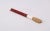 Contemporary Contemporary Red Beaded Ceremony Brush With Iron Stand For Sale - Image 3 of 4