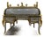 1960s Unique Louis XV Style Harlequin Roll-Top secretary Gilded French Baroque Writing Desk For Sale