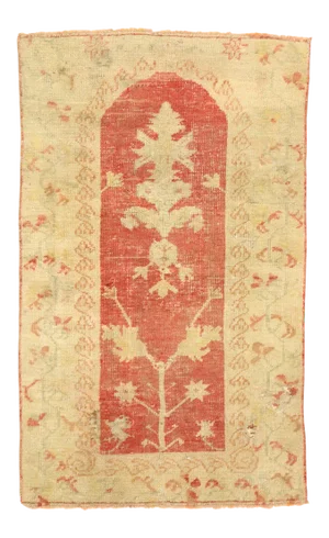 Mid 20th Century Turkish Oushak Prayer Rug, 02'09 X 04'05