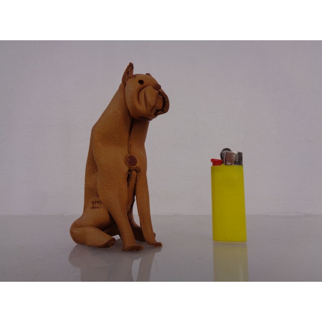 Handmade Leather Boxer Dog from Deru Wiesbaden, Germany, 1960s For Sale - Image 9 of 18