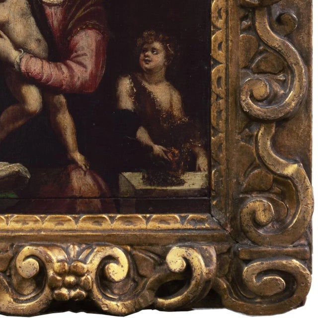 Realism 'Mary With Jesus and St. John the Baptist', 17th Century Milanese School Oil For Sale - Image 3 of 12