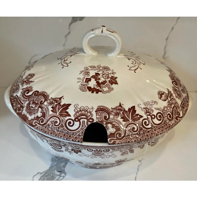 This sweet antique soup tureen is by Richard of Milan. Which then merged with Ginori. I believe it's early 1900s. Has the...