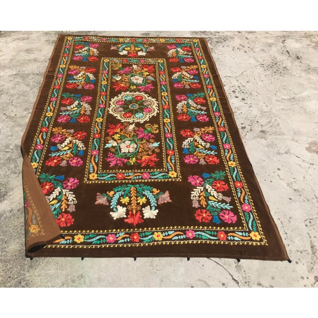 Textile Vintage Colorful Wall Decor Textile Art For Sale - Image 7 of 8