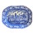 Ceramic Early 19th C. Blue and White Staffordshire Transferware Meat Drainer With Platter in "Village Church" Pattern - a Pair For Sale - Image 7 of 14