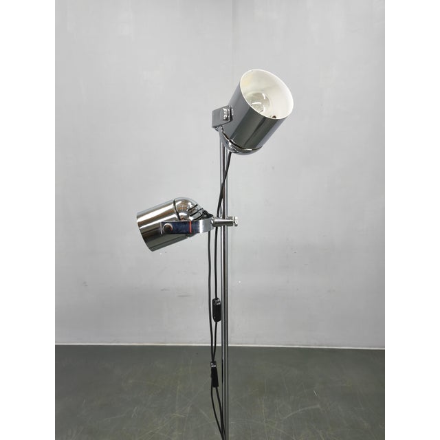 Mid-Century Modern Adjustable Chrome Floor Lamp from Stanislav Indra, 1960s For Sale - Image 3 of 11