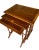 Traditional Late 20th Century Vintage Inlaid Burr Yew and Mahogany Faux Bamboo Nesting Tables - Set of Three For Sale - Image 3 of 10