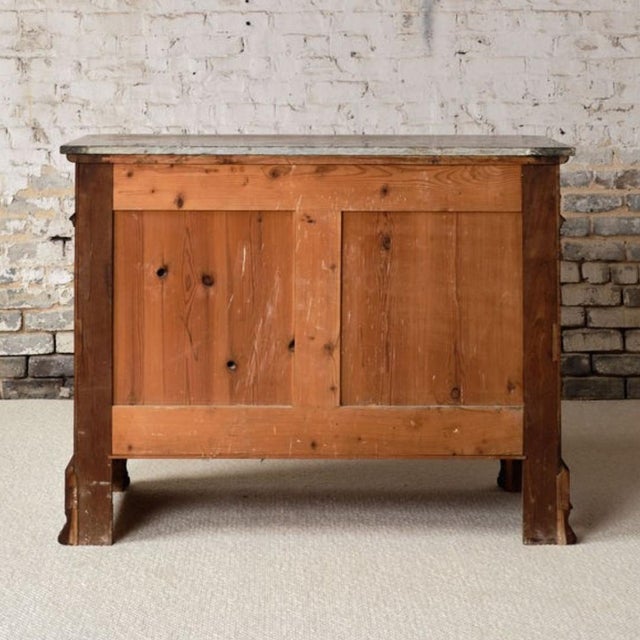 19th Century 19th Century French Oak Louis Phillipe Commode With Marble Top For Sale - Image 5 of 9