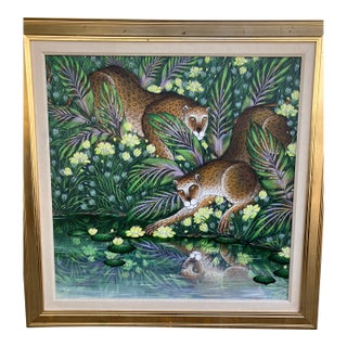 Original Painting of Jaquars Exploring by Gustavo Novoa For Sale