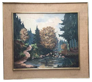 Oil Painting by Louis-Jules Dumoulin, 1920s