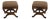 Pair of Regency Walnut Finish X Base Benches Foot Stools For Sale