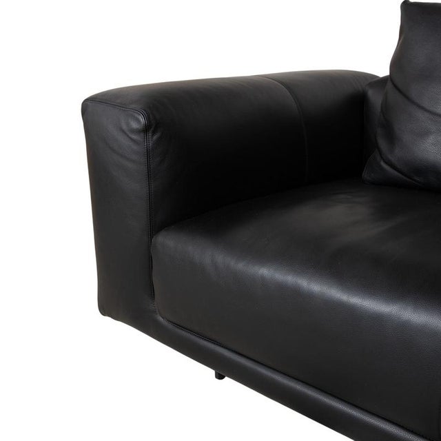 Moss Leather Three-Seater Sofa with Ottoman from COR, Set of 2 For Sale - Image 10 of 18