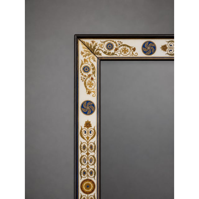 French 19th Century French Charles X Verre Églomisé Mirror, Circa 1860 For Sale - Image 3 of 8