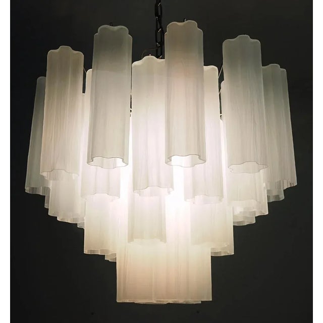 Murano Glass Tube Chandeliers, 1990s, Set of 2 For Sale - Image 9 of 12