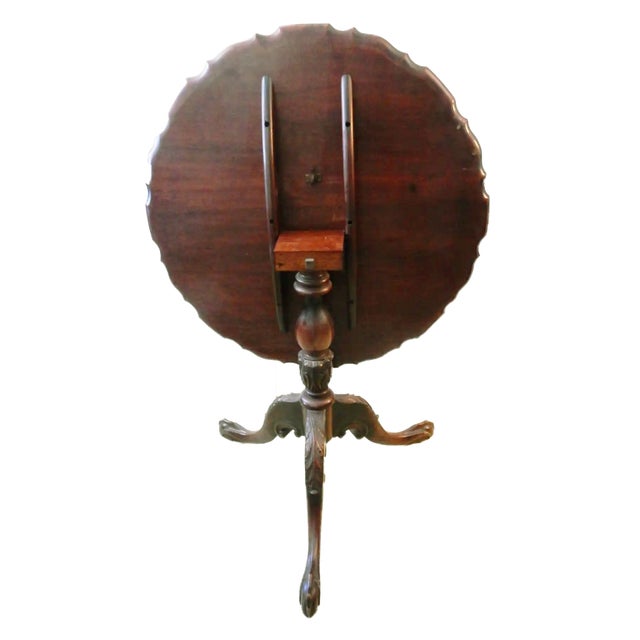 Brown Vintage Georgian Style Tilt Top Table For Sale - Image 8 of 8