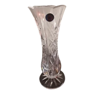 1980s St George Lead Crystal Pedestal Vase