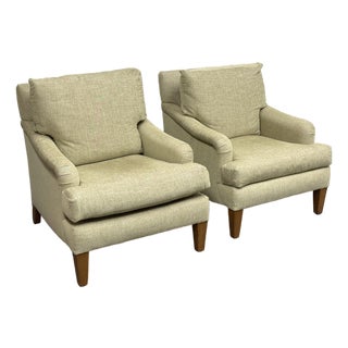 Patricia Edward Bespoke Armchairs, Pair For Sale