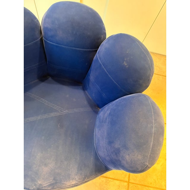 Late 20th Century Royal Blue Pop Art Hand Chair Swivel Lounge Chair in the Manner of Pedro Friedeberg For Sale - Image 9 of 9