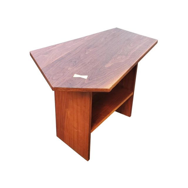 Brown A Mid-Century Modern Side Table - Night Stand in the Manner of George Nakashima For Sale - Image 8 of 8