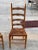 1920s Antique Ladderback Chairs- a Pair For Sale - Image 4 of 8